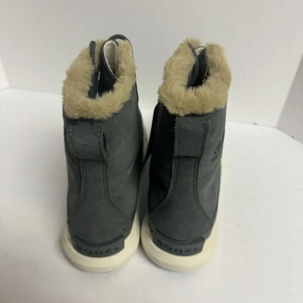 Sorel Womens Explorer II Joan Faux Fur Waterproof Boot Gray Size 7.5 M